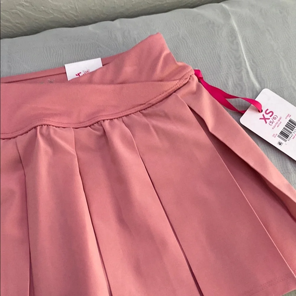 Justice Pink Pleated Tennis Skirt